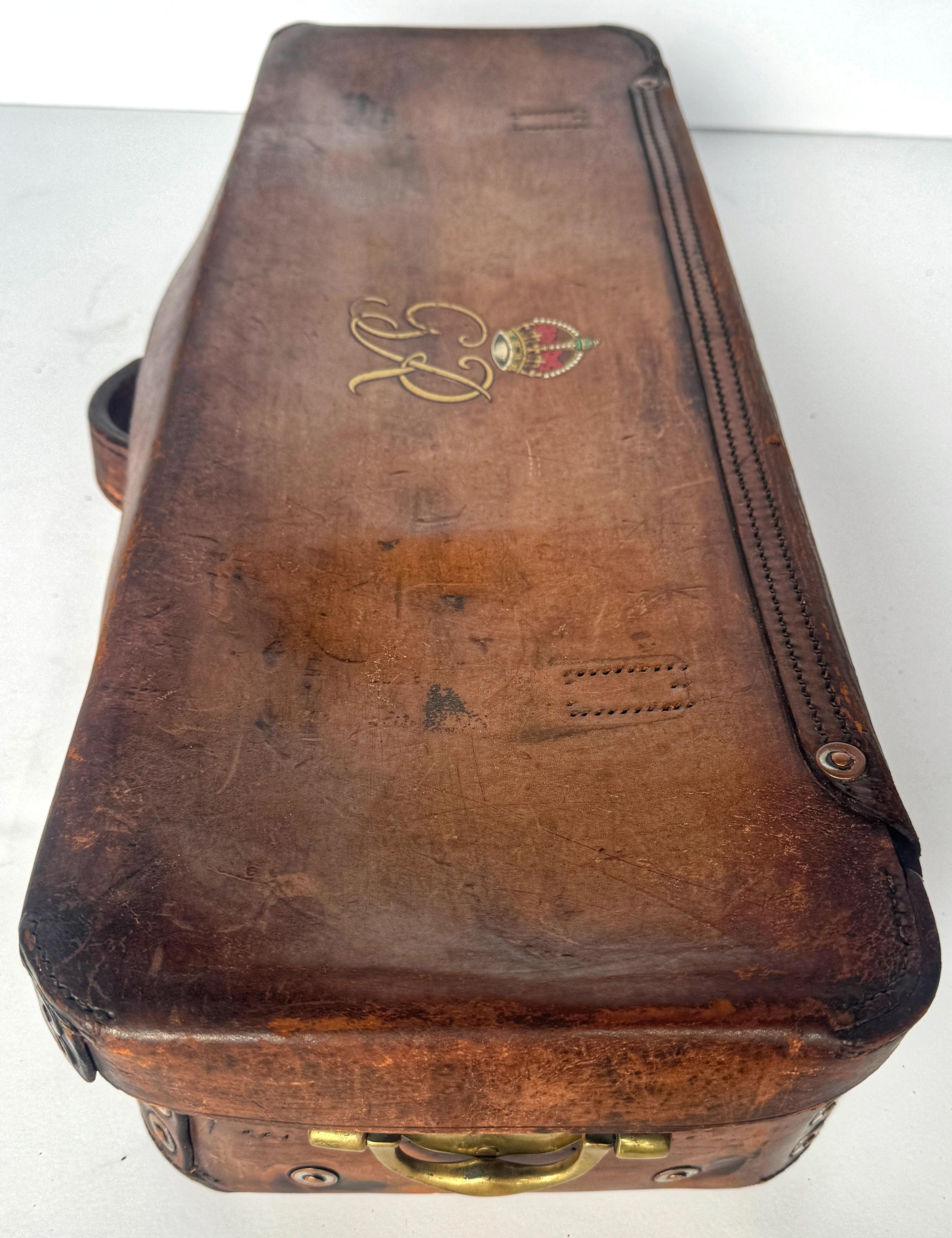 English Leather Sportsmans Case with King George V Cypher 4