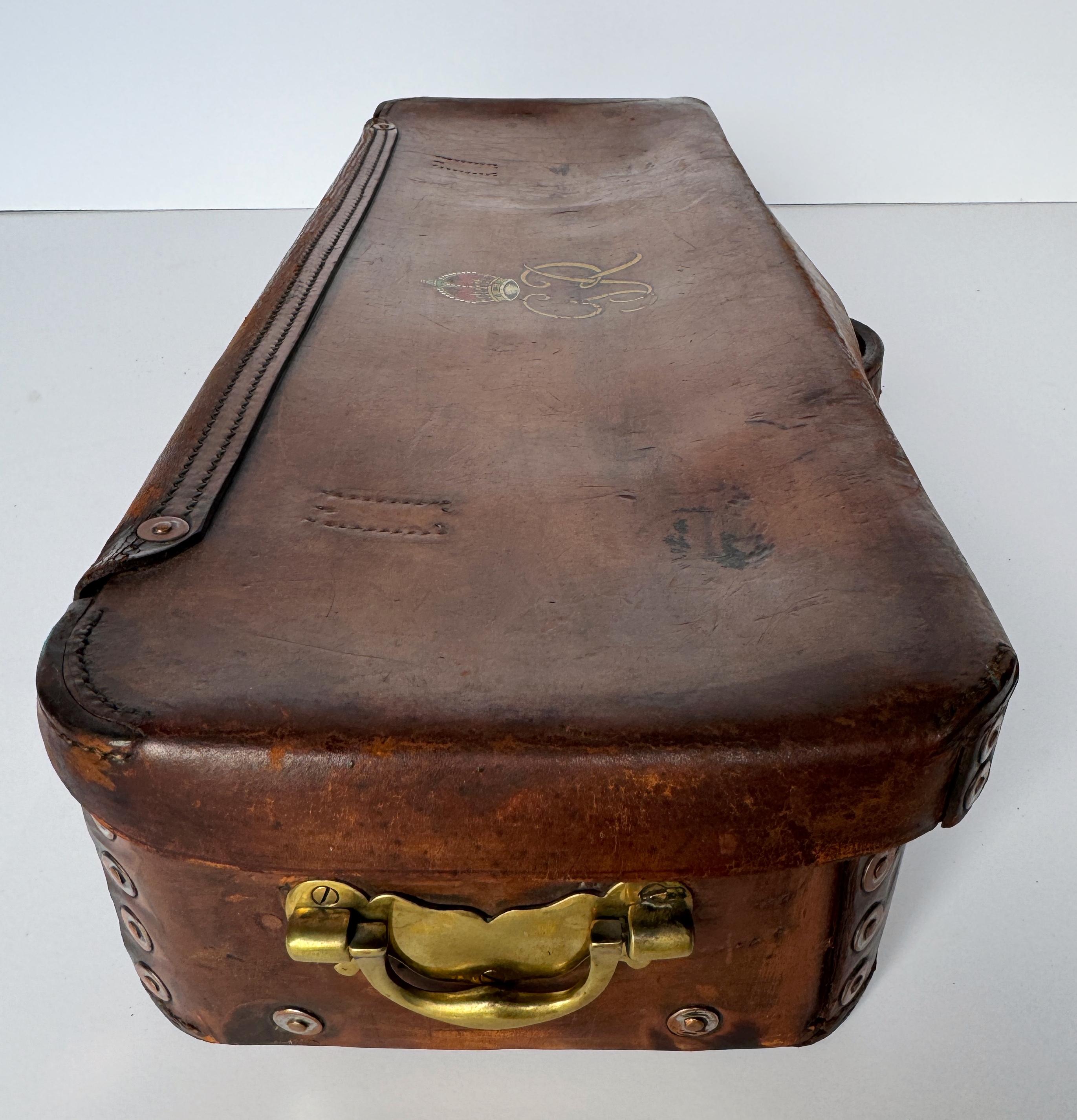 English Leather Sportsmans Case with King George V Cypher 5