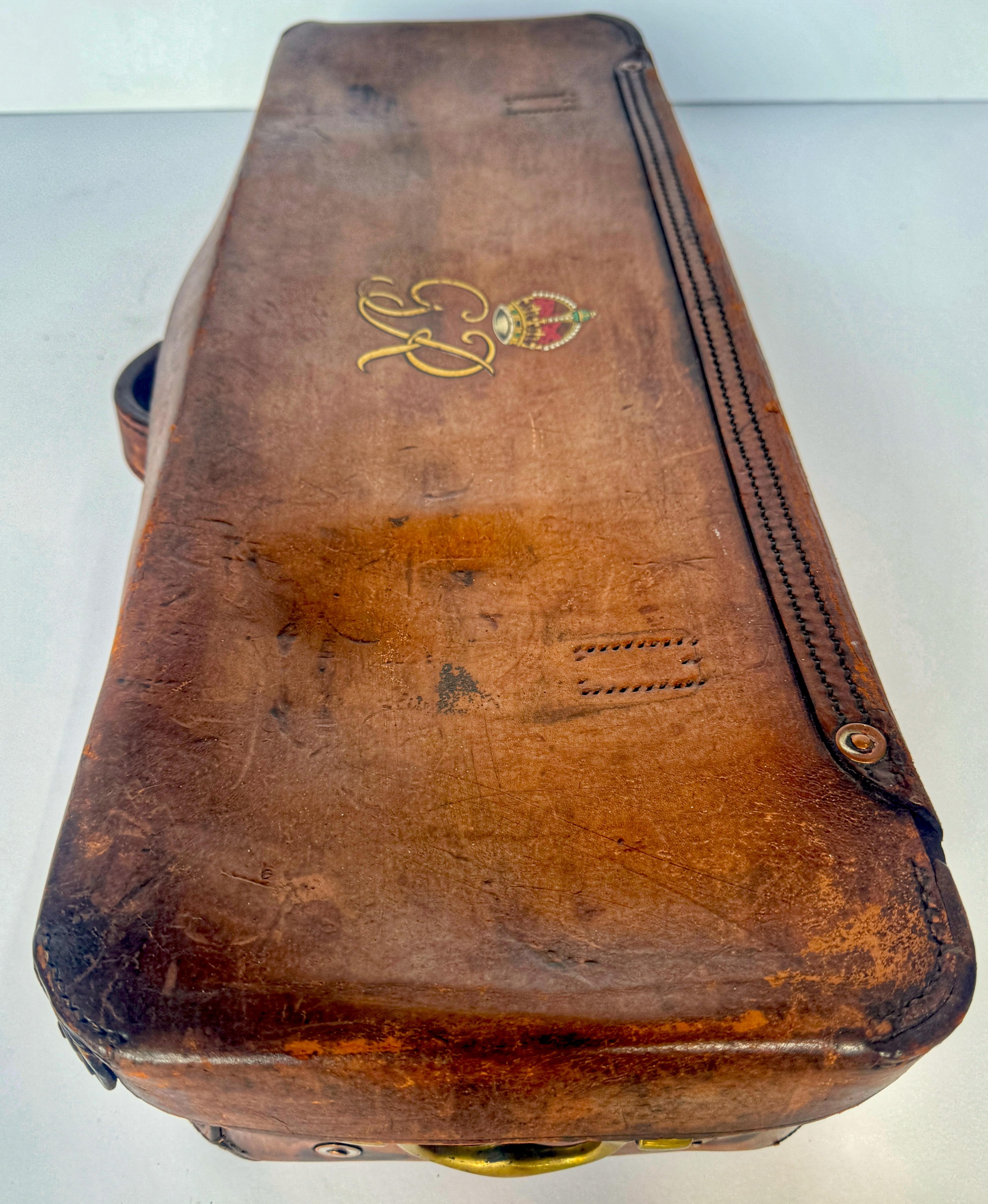 20th Century English Leather Sportsmans Case with King George V Cypher