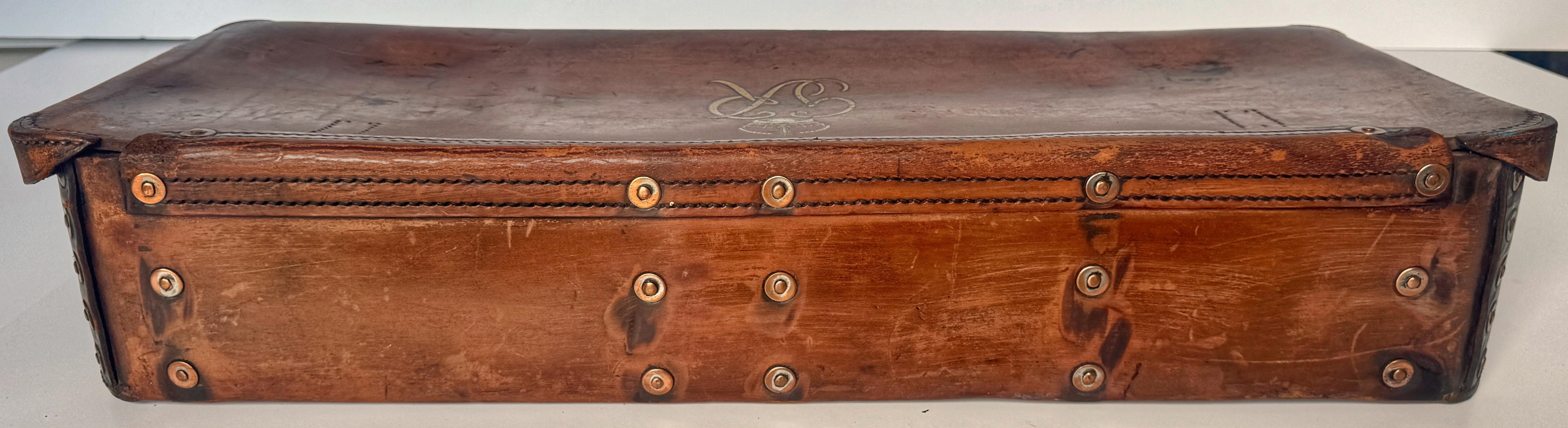 English Leather Sportsmans Case with King George V Cypher 1