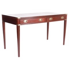English Leather Top Campaign Style Desk