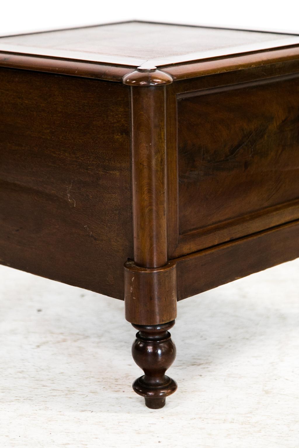 English Leather Top Commode For Sale 5
