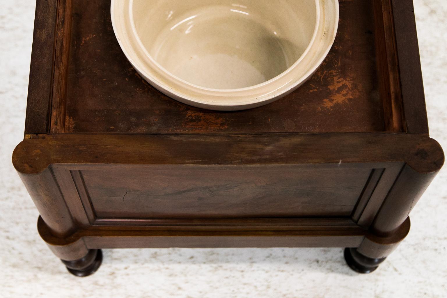 English Leather Top Commode For Sale 3
