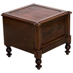 Commode inglese con piano in pelle