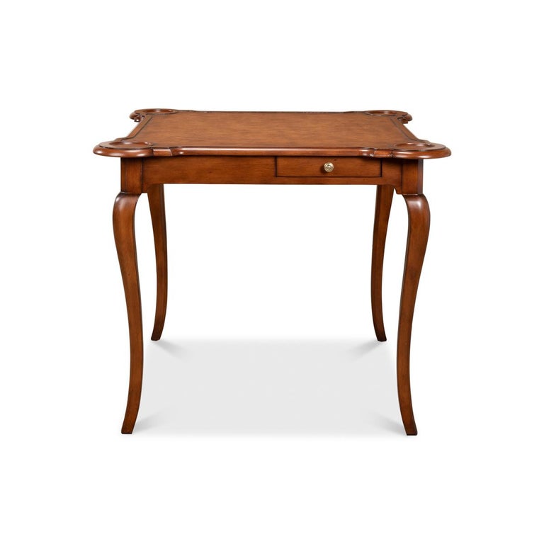English Leather Top Game Table For Sale at 1stDibs