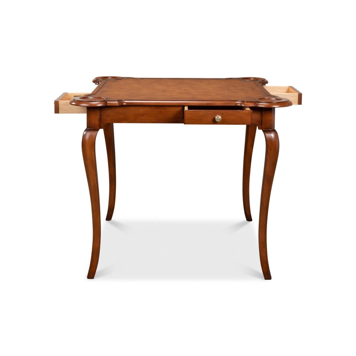 English Leather Top Game Table 1