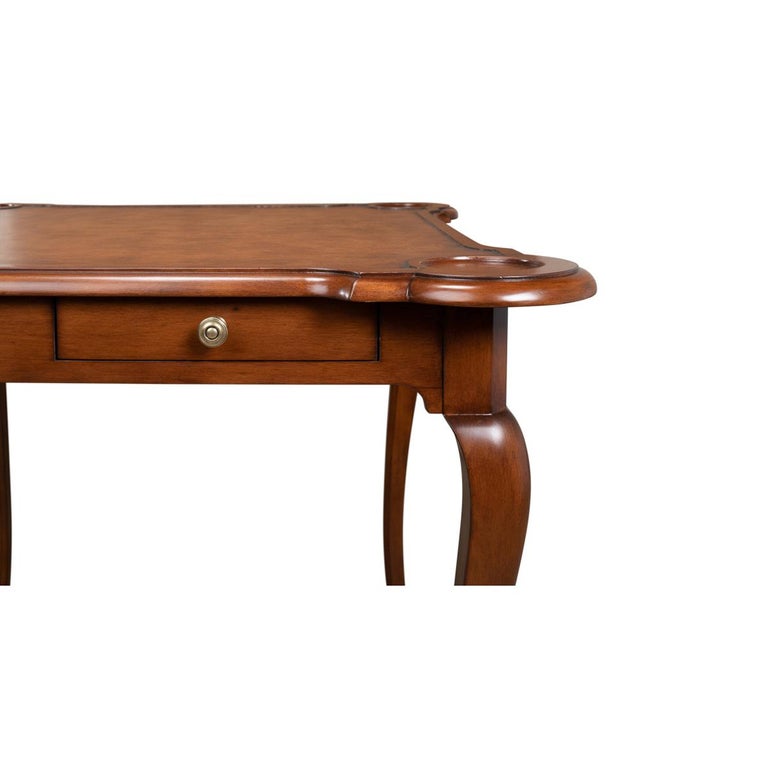 English Leather Top Game Table For Sale at 1stDibs