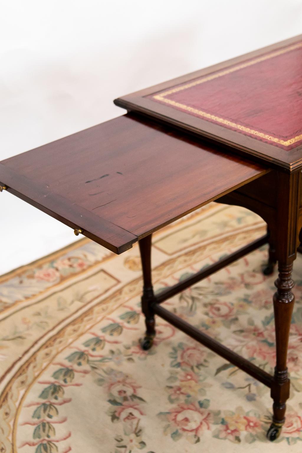 English Leather Top Writing Desk 4
