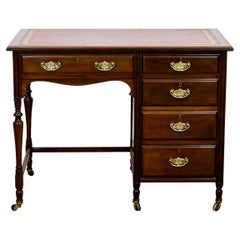 English Leather Top Writing Desk