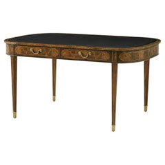 English Leather Top Writing Table