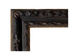 English 19x24 inch Lely Ebonized Parcel Gilt Picture Frame circa 1710