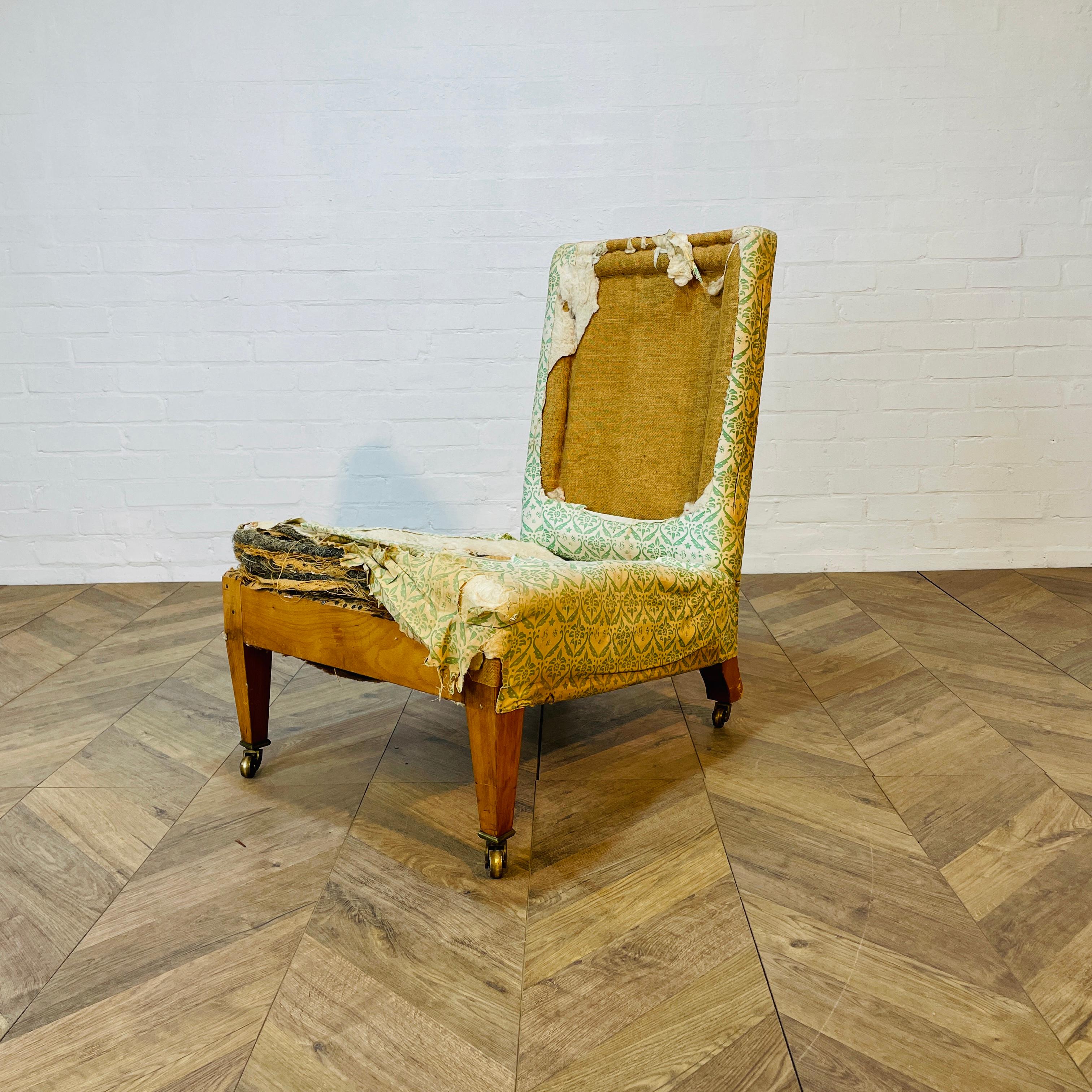 British English Lenygon + Morant, Howard and Sons, Slipper Chair *Restoration Required*