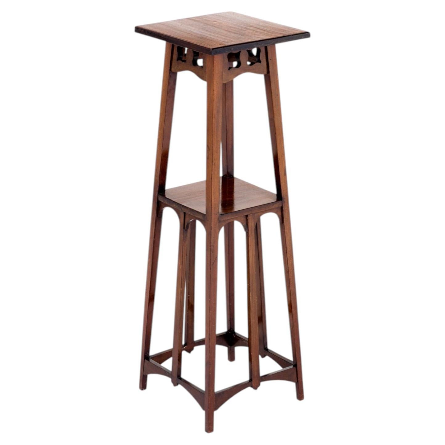 Anglais Liberty & Co : support pour jardinière ou table d'appoint en acajou