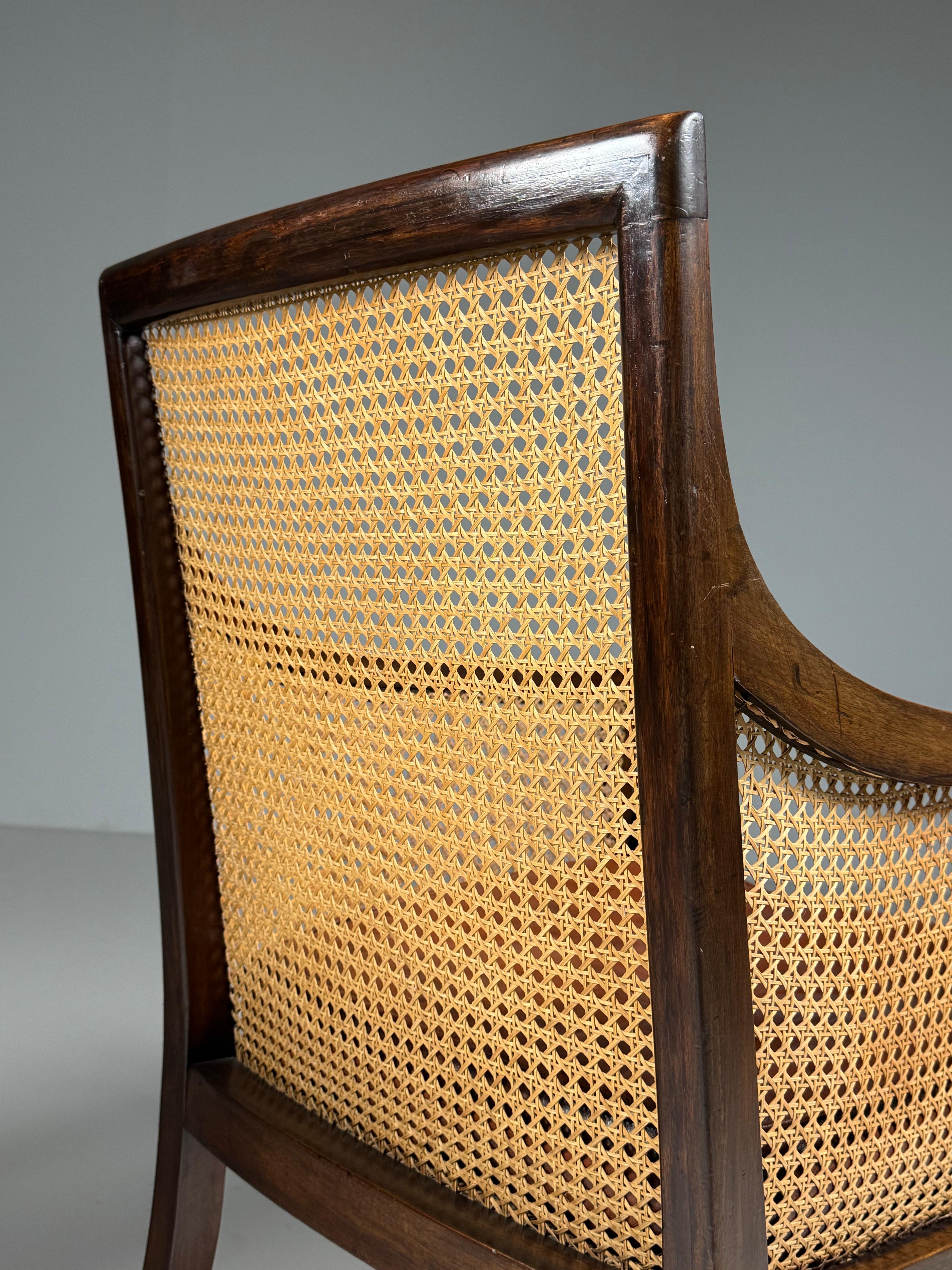 English Library Bergère 1825 Mahogany For Sale 15
