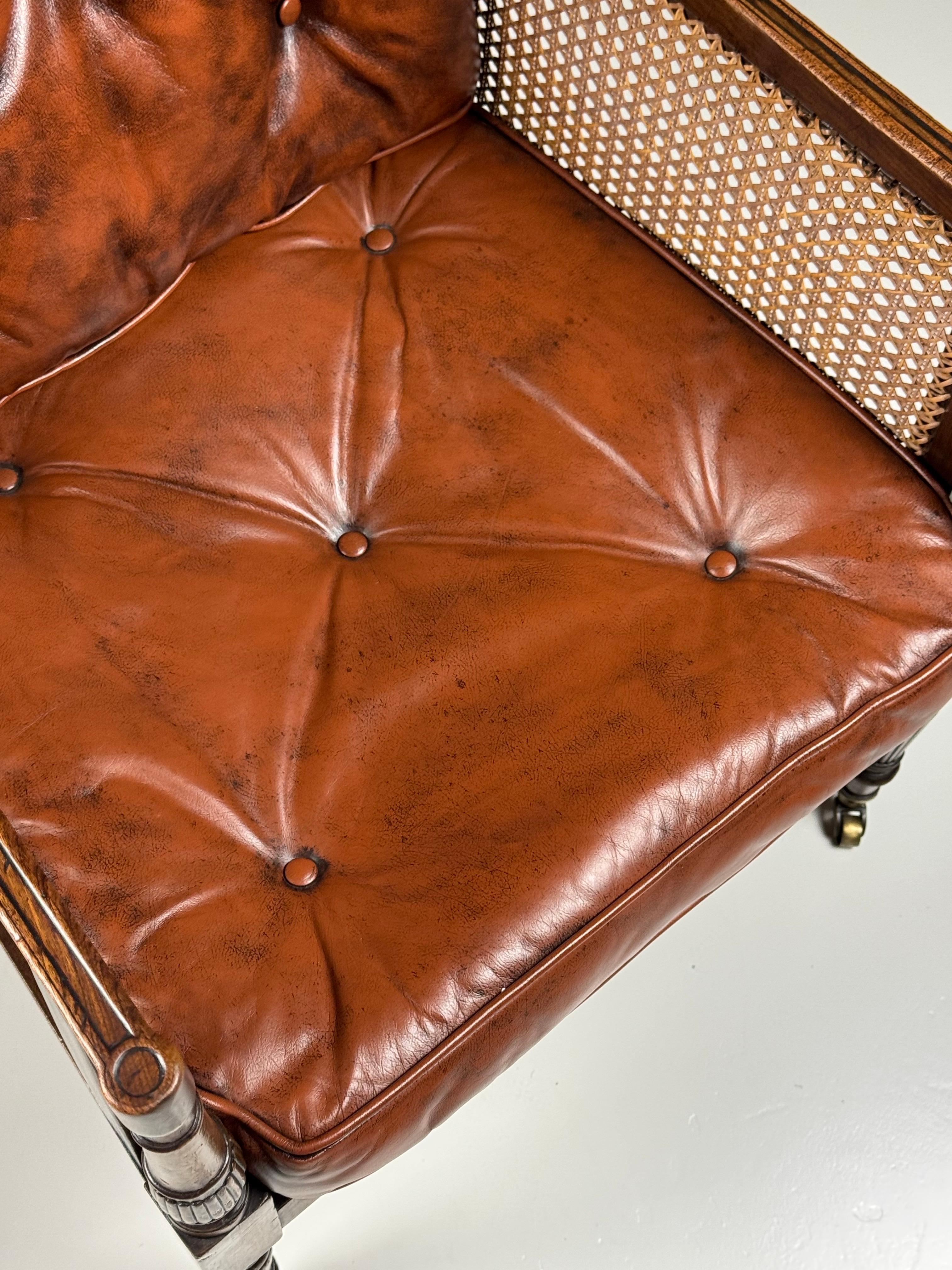 English Library Bergère 1825 Mahogany In Good Condition For Sale In MILL, NL