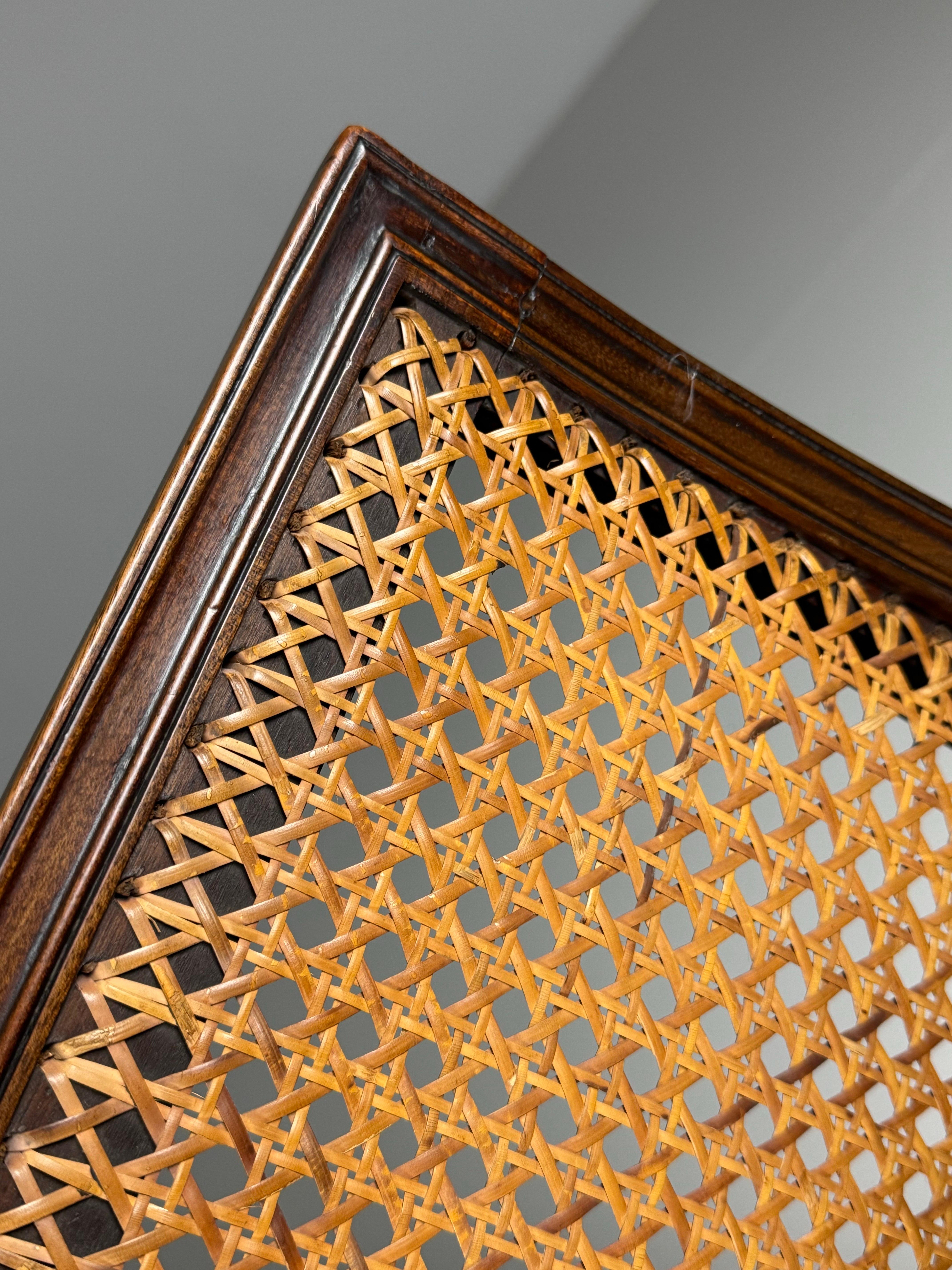 Cane English Library Bergère 1825 Mahogany For Sale