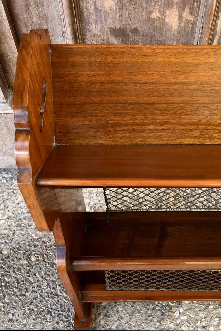 English Library Bookstand of Walnut from the Edwardian Era For Sale at