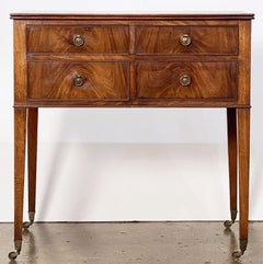 English Library Chest or Console Table of Flame Mahogany from the Georgian Era