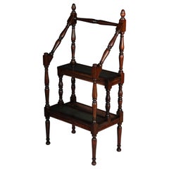 Vintage English Library Ladder / Stepladder 20th Century, Victorian