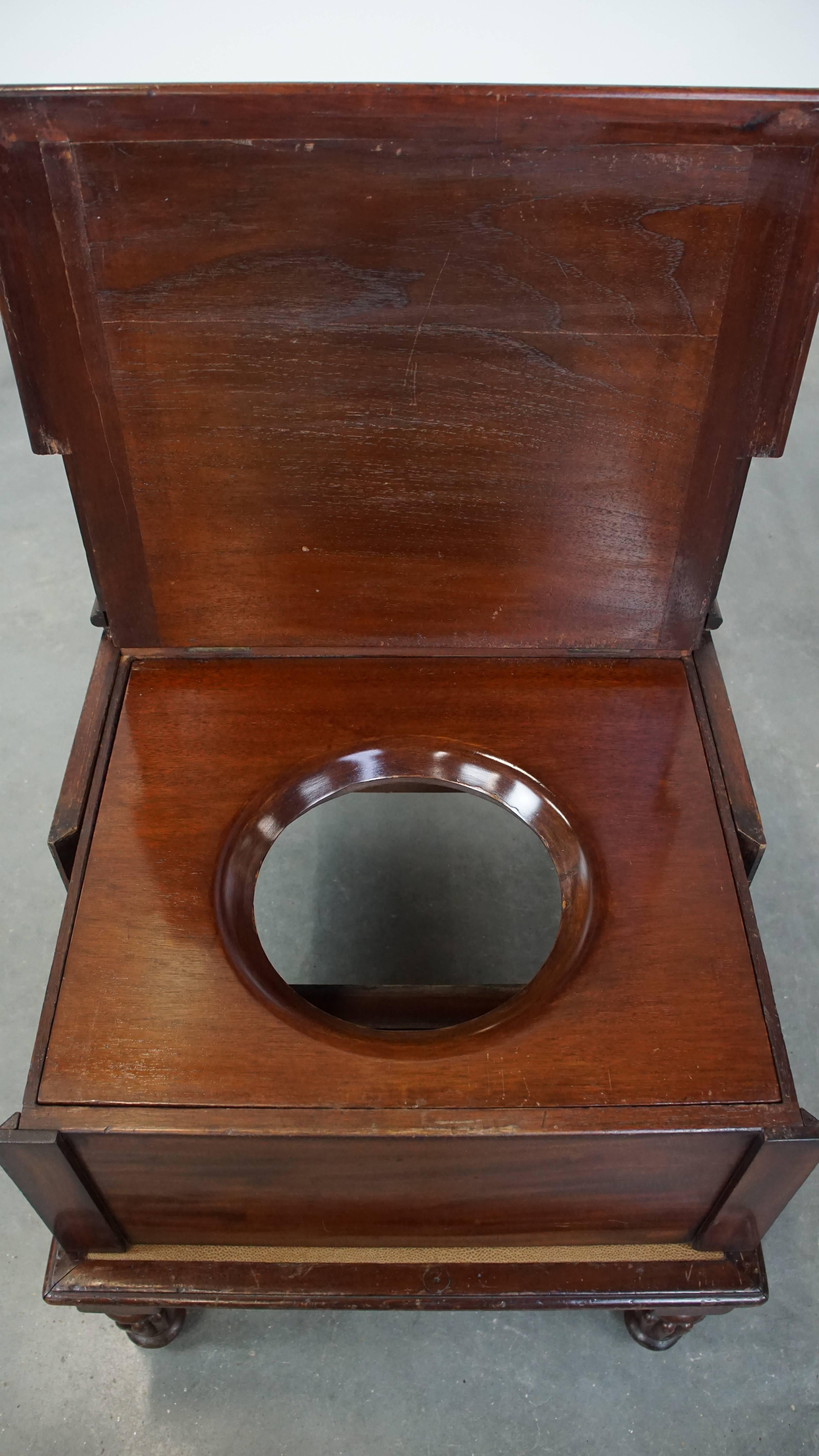 Scaletta da biblioteca inglese/comodità da camera della metà o della fine del XIX secolo in vendita 2