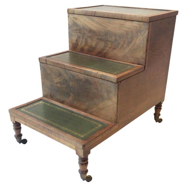 1940s English Library Steps at 1stDibs