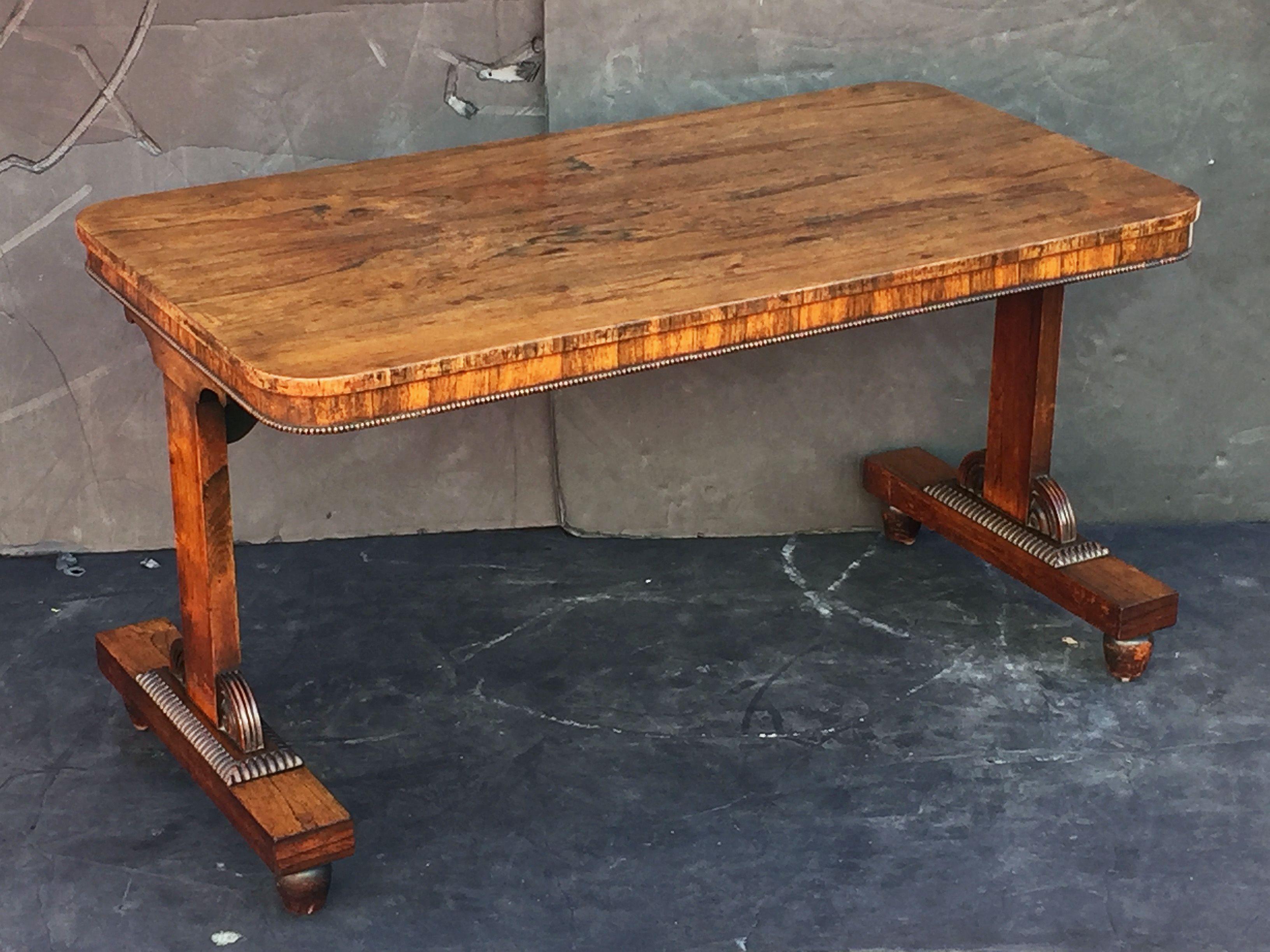 English Library Table of Rosewood from the Regency Era 3