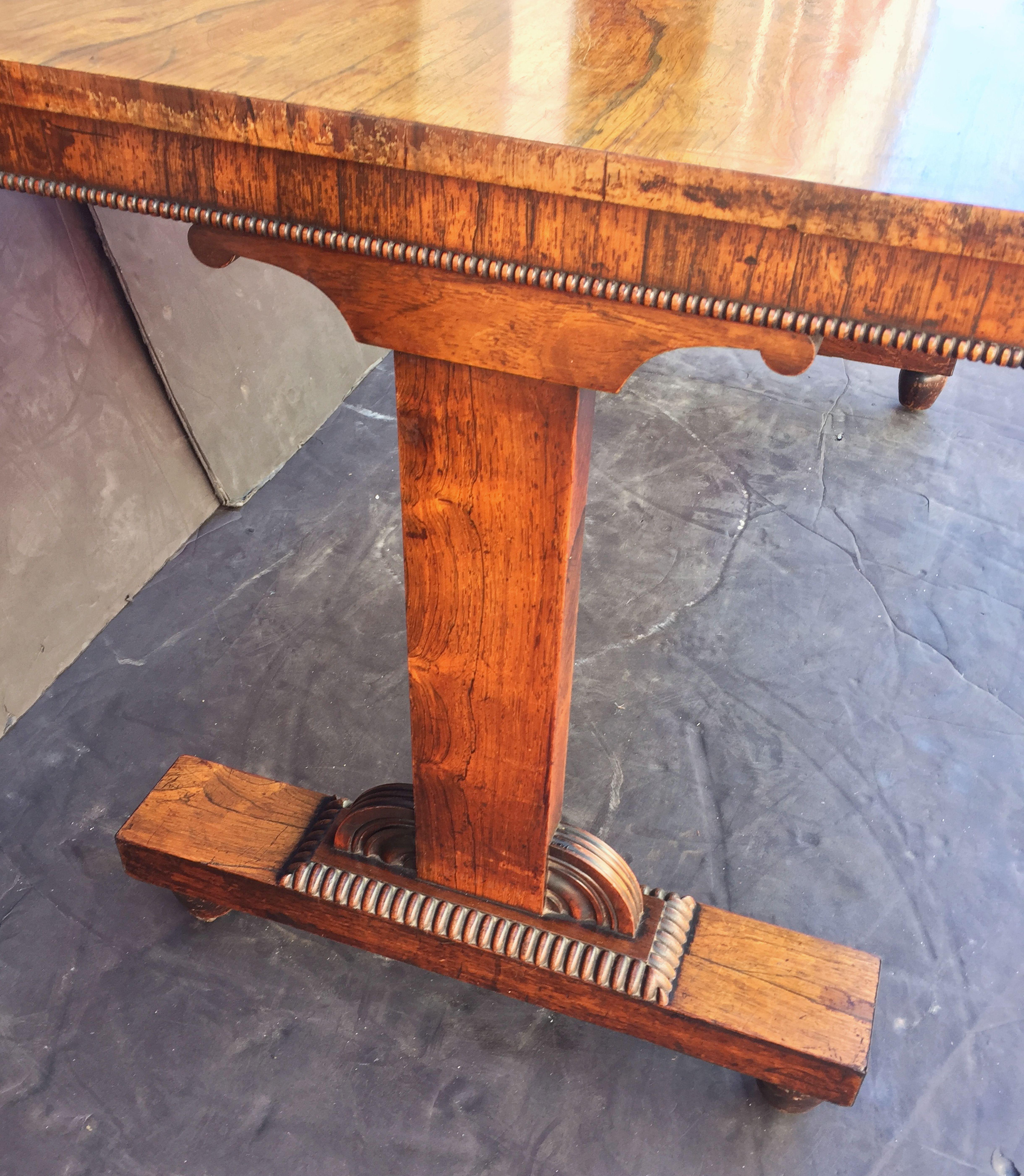 English Library Table of Rosewood from the Regency Era 5