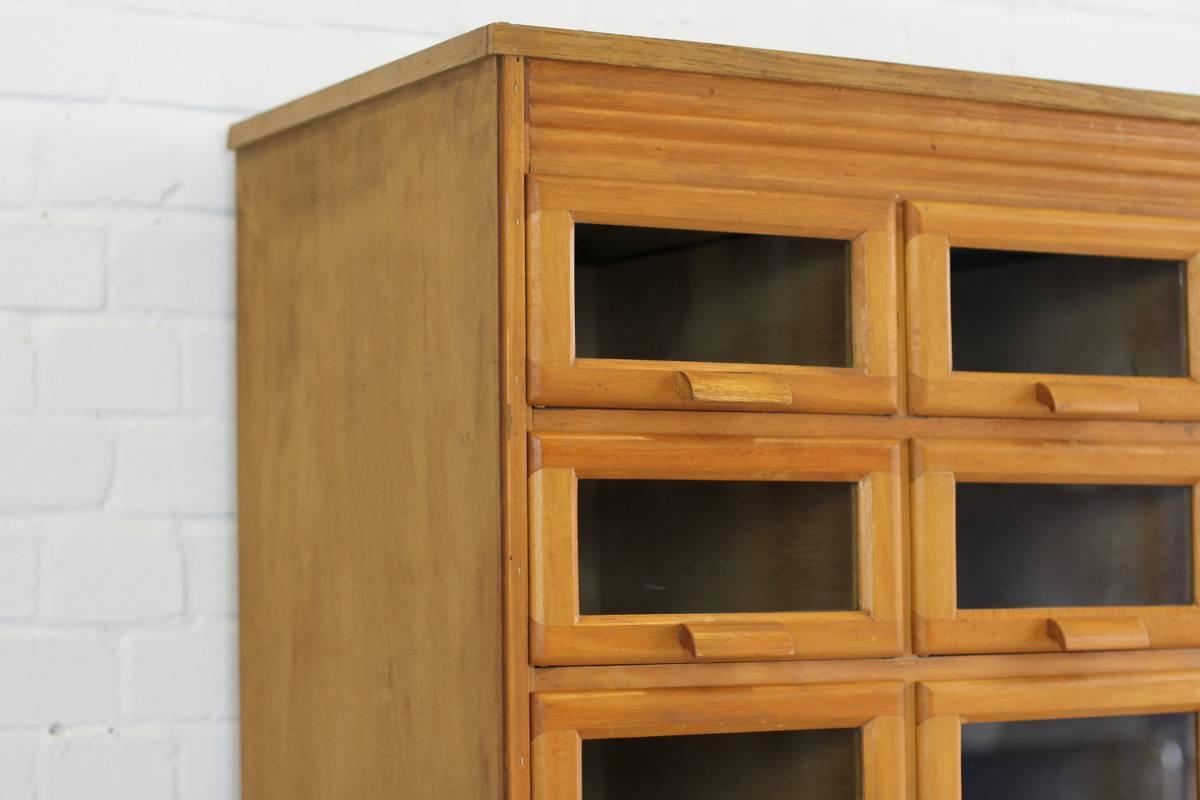 English Light Oak Haberdashery Cabinet, circa 1940s In Good Condition In Gloucester, GB