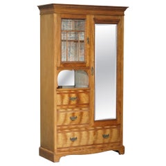 ENGLISH LIGHT OAK LIBERTY's OF LONDON STYLE COMPACTUM WARDROBE CHEST OF DRAWERS