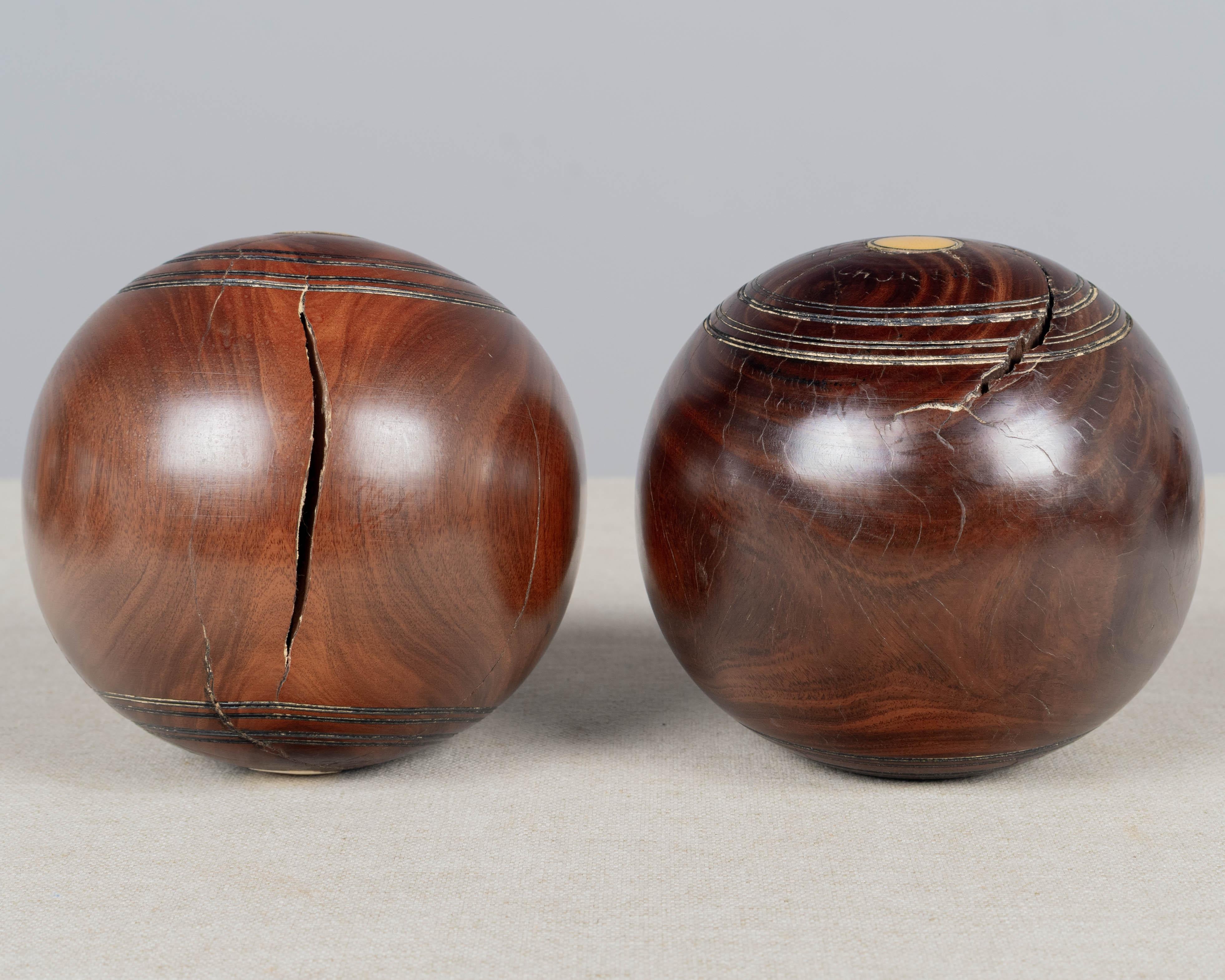 Englische Lignum VITAe-Rasenschalen im Zustand „Gut“ im Angebot in Winter Park, FL