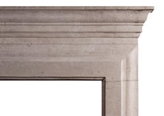 English Limestone Fireplace of Architectural Form
