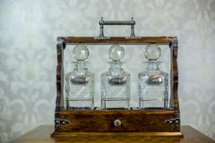 English Liquor Decanters in a Case, circa 1900