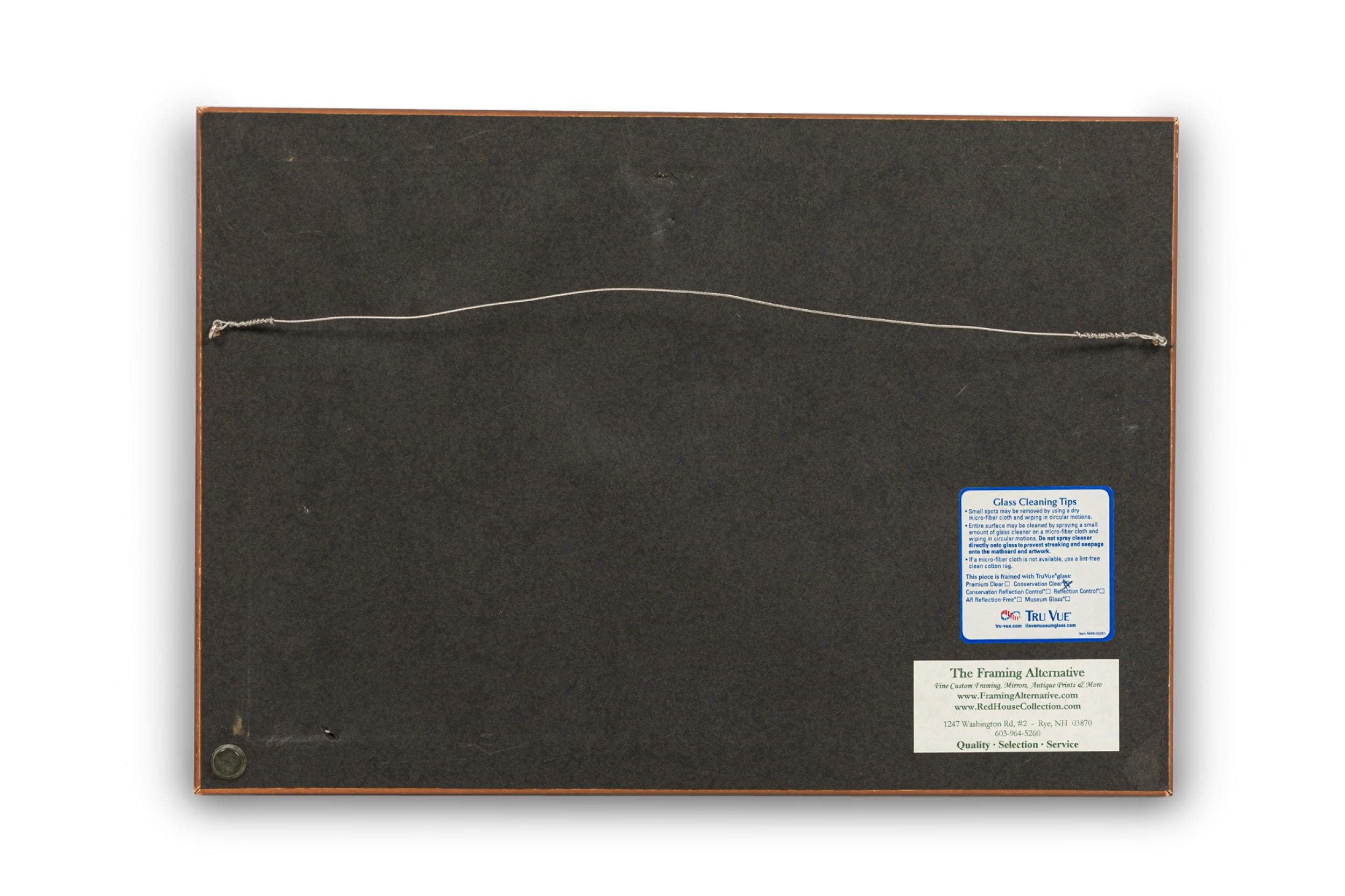 English Lithograph Print of Spermaceti Whale Hunting (Gold) im Angebot