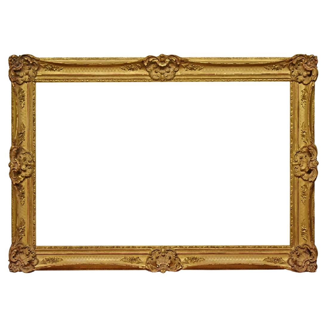 English 27x42 inch Louis XV Picture Frame circa 1890 For Sale