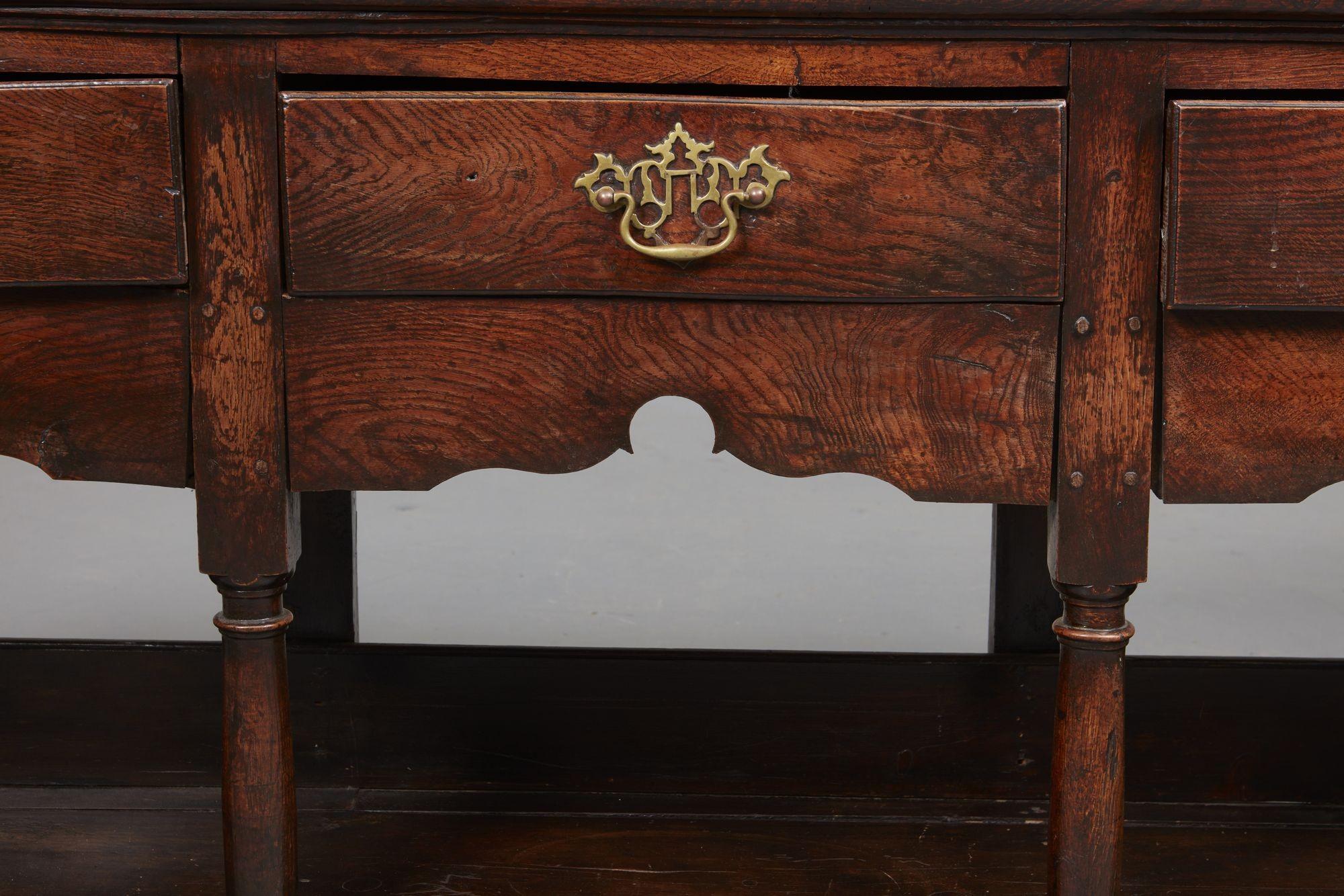18th c. English Low Dresser with Potboard Base For Sale 5