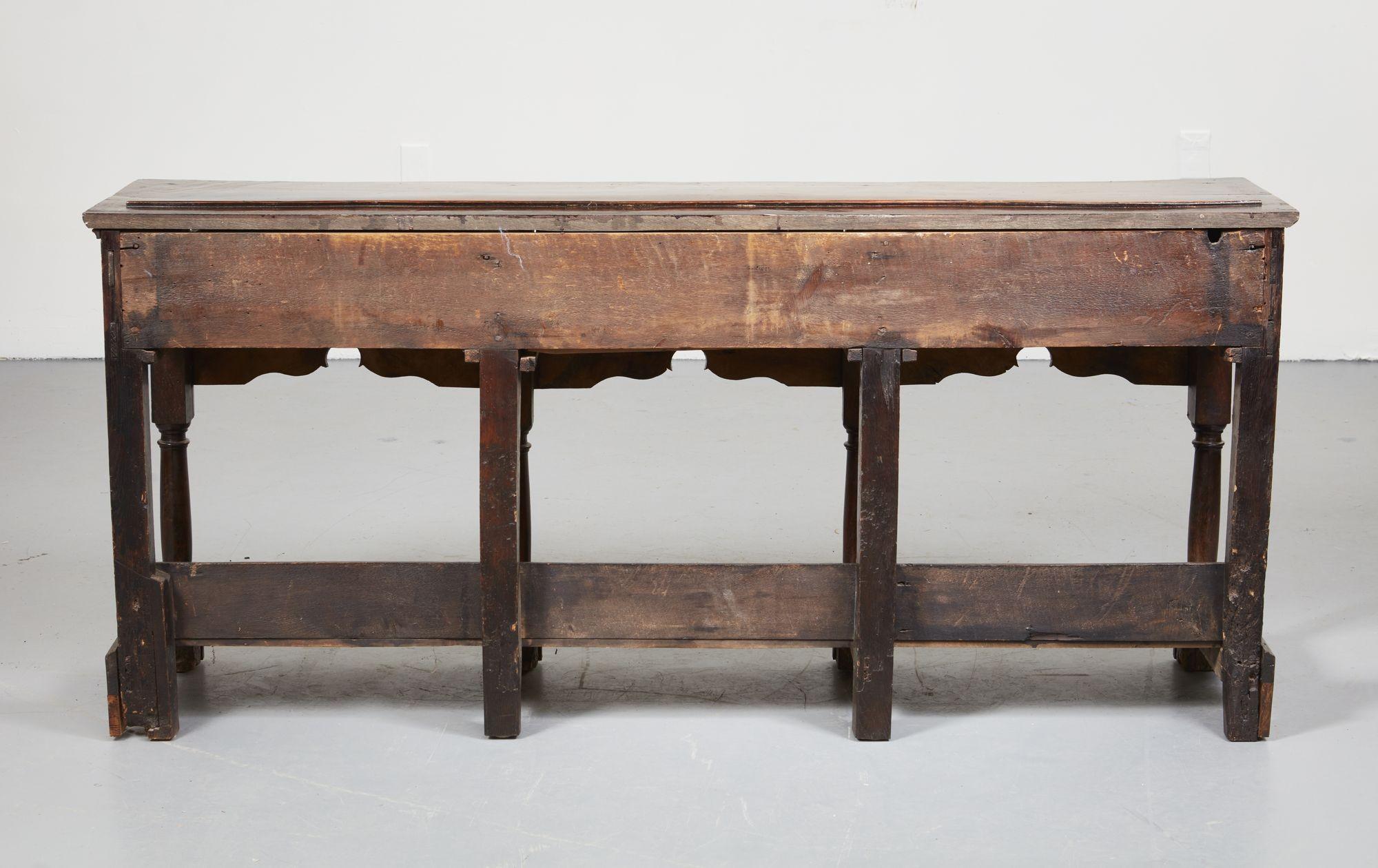 18th c. English Low Dresser with Potboard Base For Sale 8