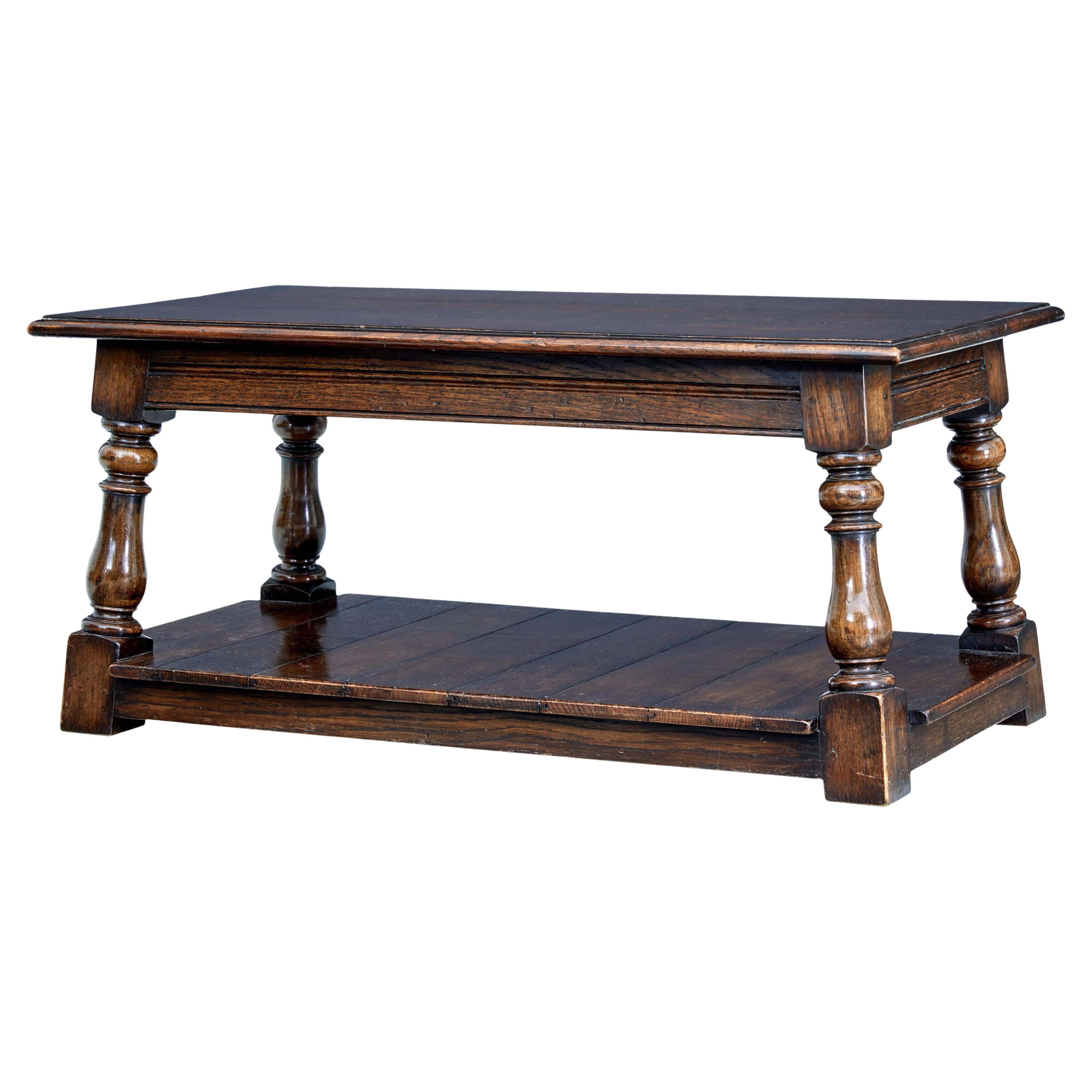 French Country Round Oak Occassional Table at 1stDibs