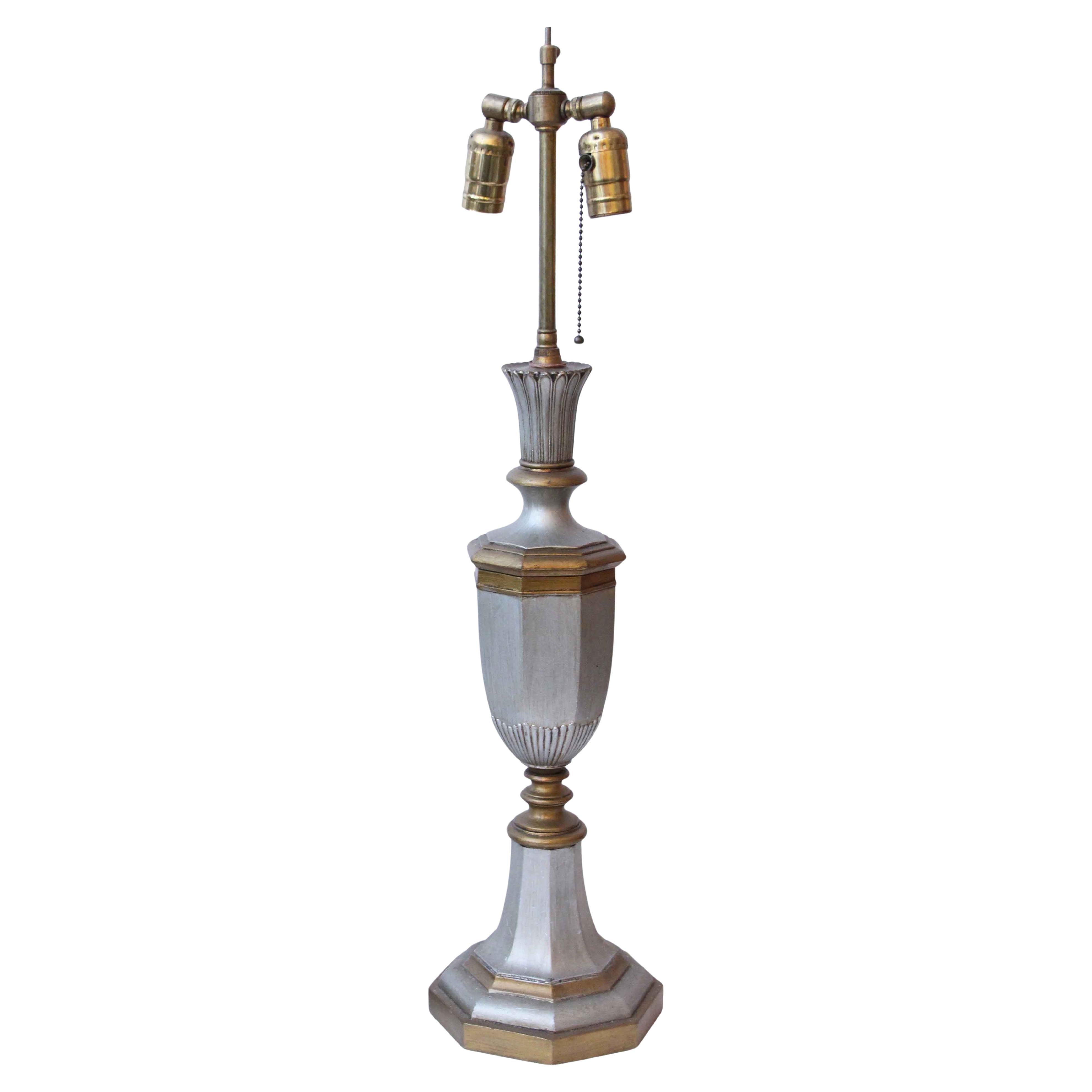 English Made Georgian Table Lamp 2 Adjustable Sockets