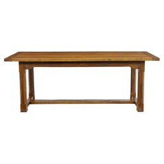 English made golden oak refectory dining table