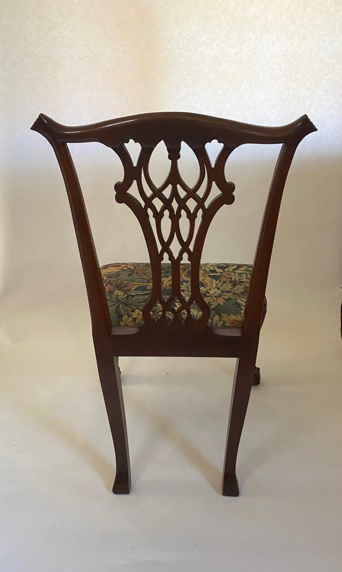 Chaise d'appoint anglaise sculptée à la main, de style géorgien précoce en vente 2