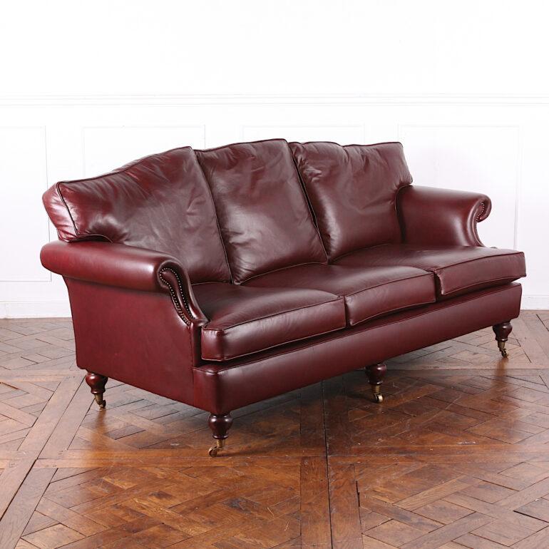 oxblood couch