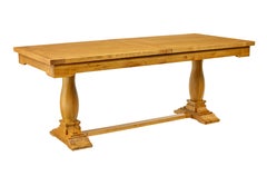 English made solid oak extending dining table