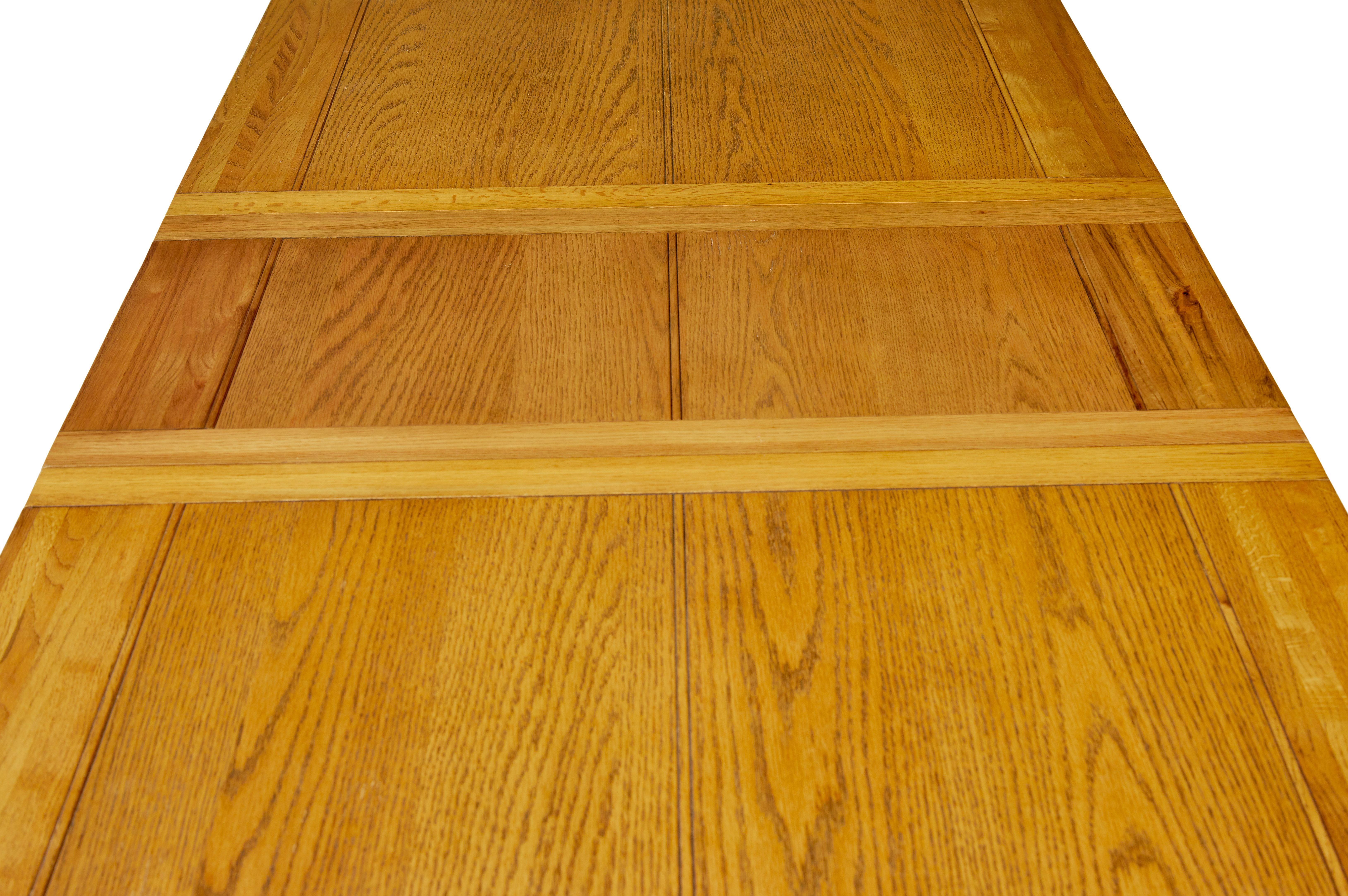 English made solid oak extending dining table For Sale 1