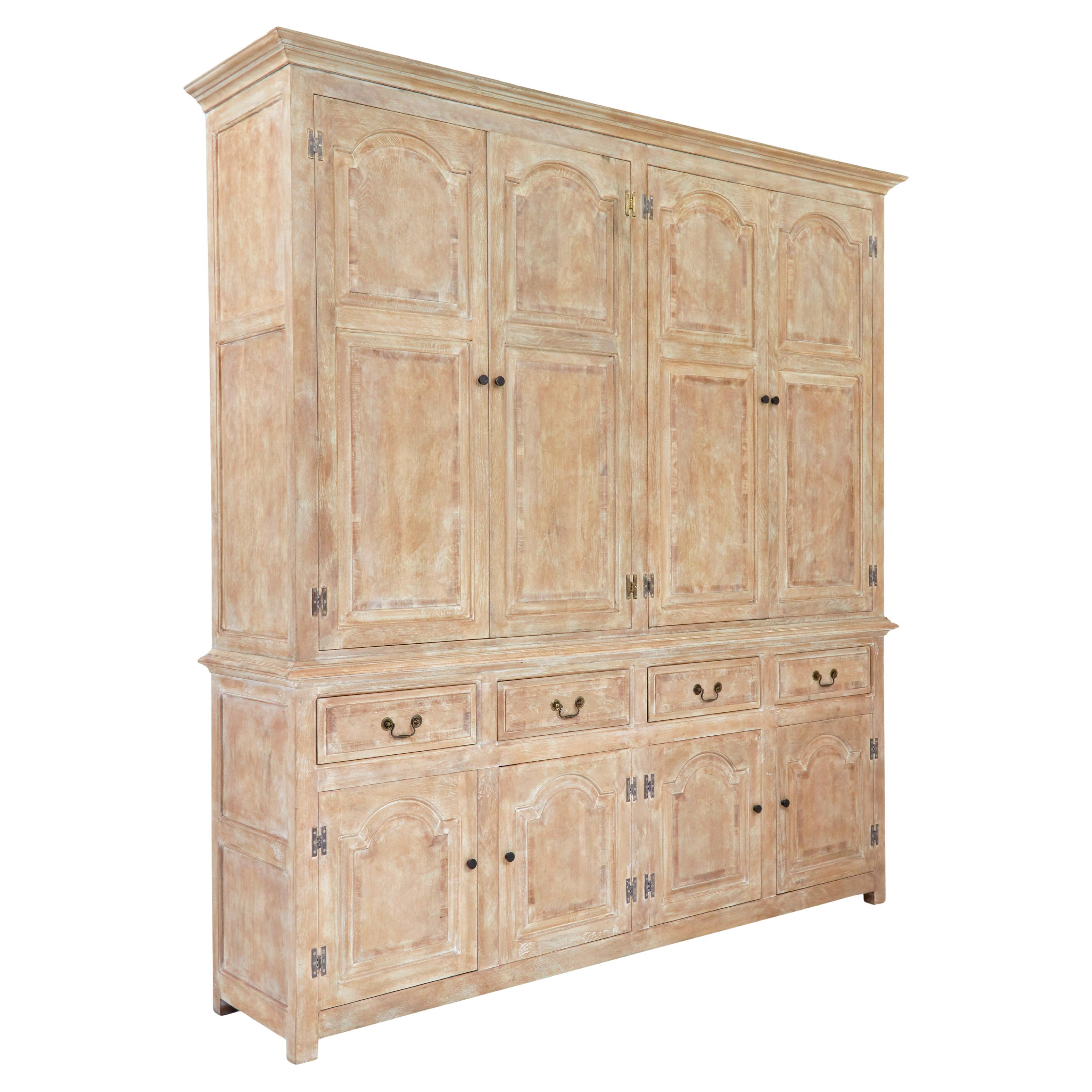 English made solid oak housekeepers cupboard