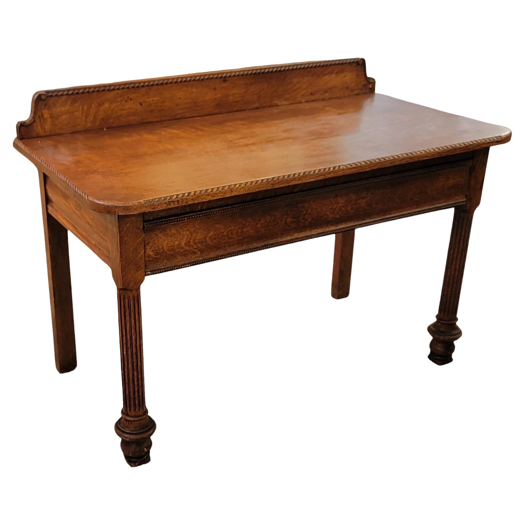 English Mahgany Wooden Side Table/ Low Console Table For Sale