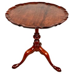 Retro English Mahogany 18th Century Chippendale Pie Crust Table of Small Size
