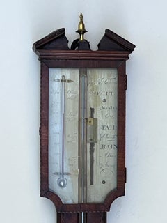 English Mahogany 19th Century Stick Barometer by Tarone