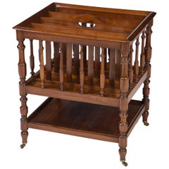 Antique English Mahogany 4 Division Canterbury, circa 1830