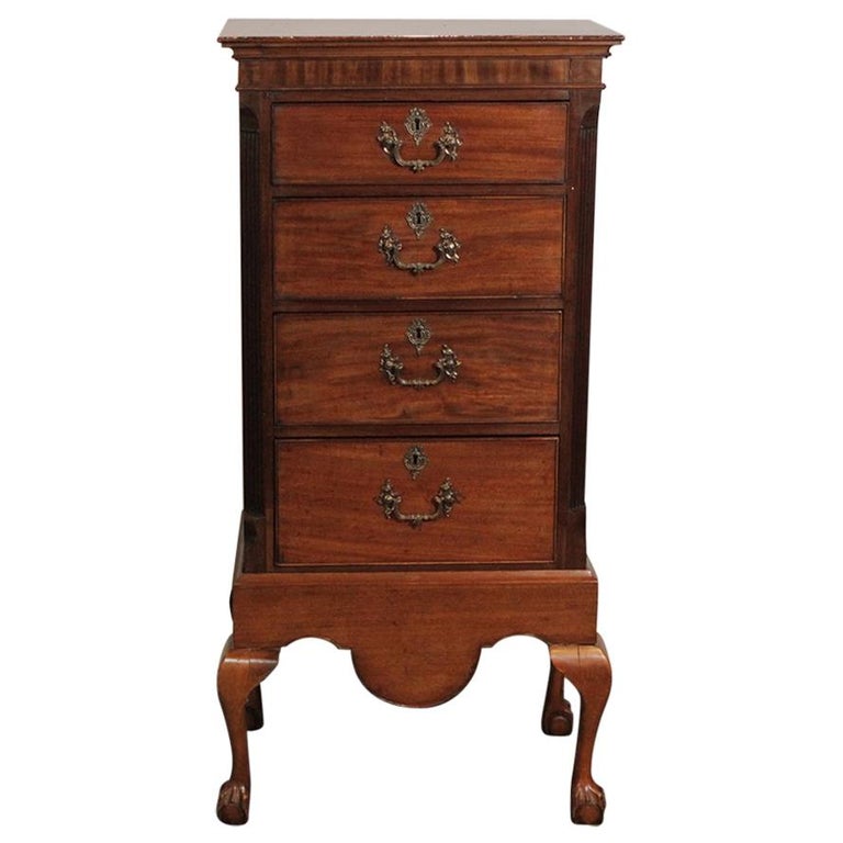 English Mahogany 4-Drawer Tall/Lingerie Chest, circa 1820-1840 For Sale ...