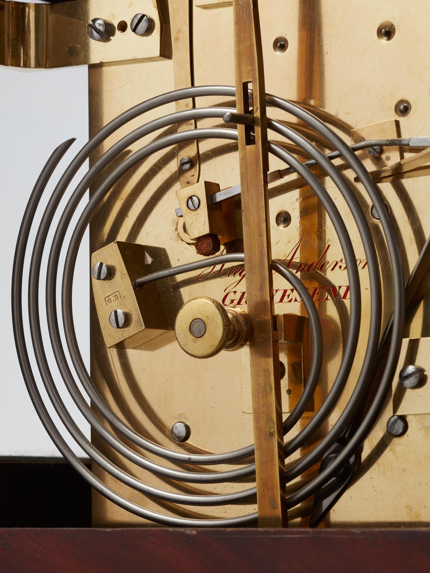 XIXe siècle Horloge de 8 jours anglaise en acajou par Anderson en vente